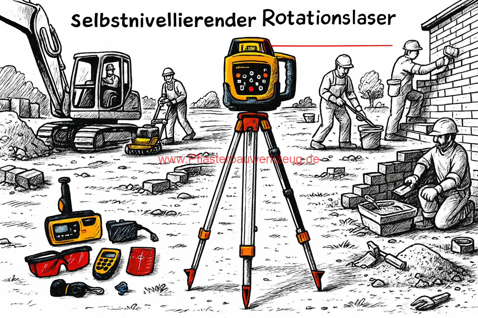 Rotationslaser mit Stativ