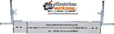 Abziehschiene Abziehschiene Pflasterbau Abziehlehre Schüttgutlehre Abziehschiene verstellbar Abziehlehre Splitt Pflasterbauwerkzeug Abziehschiene 45 70 cm Pflasterplanum herstellen Splitt abziehen