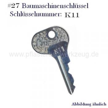 Produktbild von 15er-Set Baumaschinen-Zündschlüssel – Modell 14603, Zinklegierung, Mit Schlüsselanhängern, Für Bagger, Traktor, Stapler