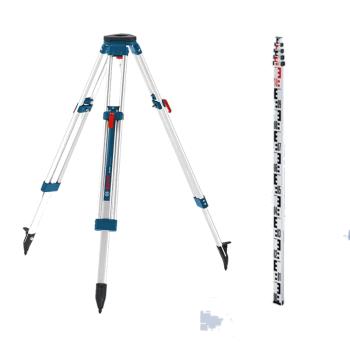 Preview: selbstnivellierender Rotationslaser Set mit Stativ, Messlatte, Zubehör, Baulaser, Roter Laserstrahl