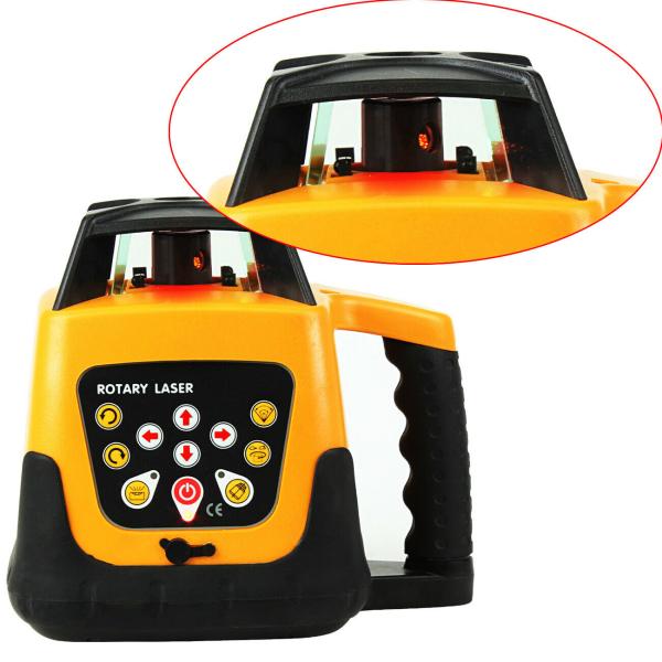 selbstnivellierender Rotationslaser Set mit Stativ, Messlatte, Zubehör, Baulaser, Roter Laserstrahl