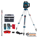 selbstnivellierender Rotationslaser Set mit Stativ, Messlatte, Zubehör, Baulaser, Roter Laserstrahl